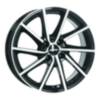 Alutec 6x16/4x100 ET43 D54,1 Singa Diamant black front polished